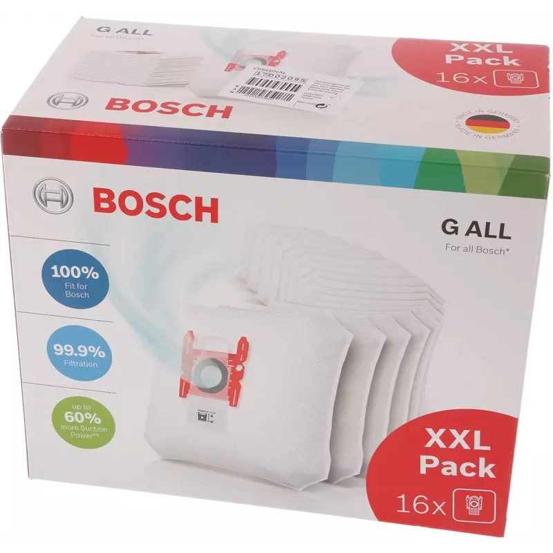 Bosch BBZ16GALL putekļu maisiņi cilindriskajiem putekļsūcējiem (16 gab.)