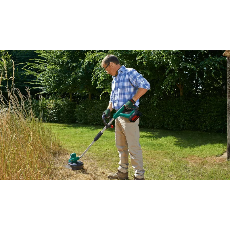 Bosch AdvancedGrassCut 36 bezvadu zāles trimmeris bez akumulatora un lādētāja, auklas trimmeris, 30 cm, neilona aukla, D-veida rokturis, 1,6 mm, 6 m