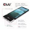 CLUB3D USB Type C 4-in-1 Hub ar HDMI 4K60Hz, USB Type C PD, USB Type A un audio ligzdu