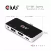 CLUB3D USB Type C 4-in-1 Hub ar HDMI 4K60Hz, USB Type C PD, USB Type A un audio ligzdu