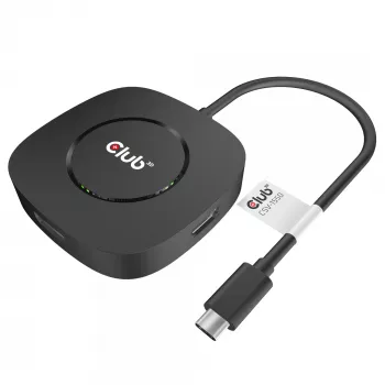 CLUB3D USB Type-C 3.2 Gen 1 MST Hub DisplayPort 1.4 trīs monitoru