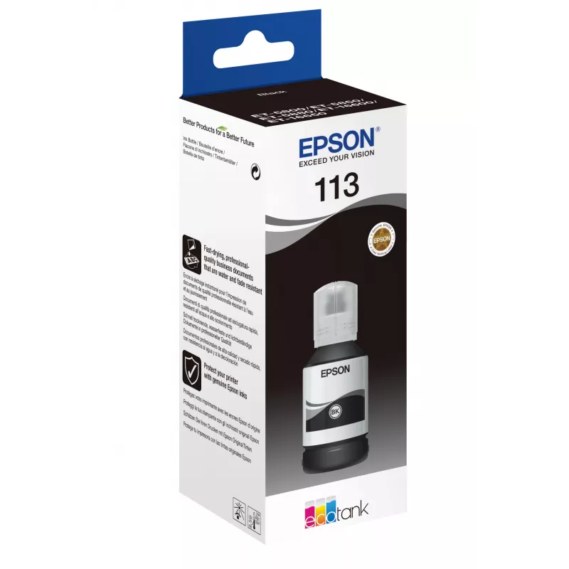 Epson Ink C13T06B140 113 Melna tintes pudele EcoTank