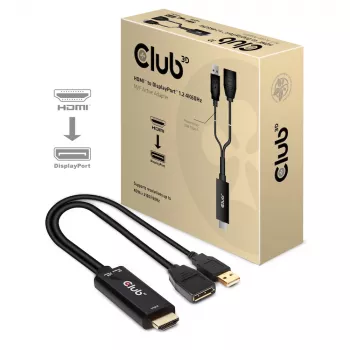 CLUB3D CAC-1331 aktīvs HDMI–DisplayPort adapteris 0.25 m melns