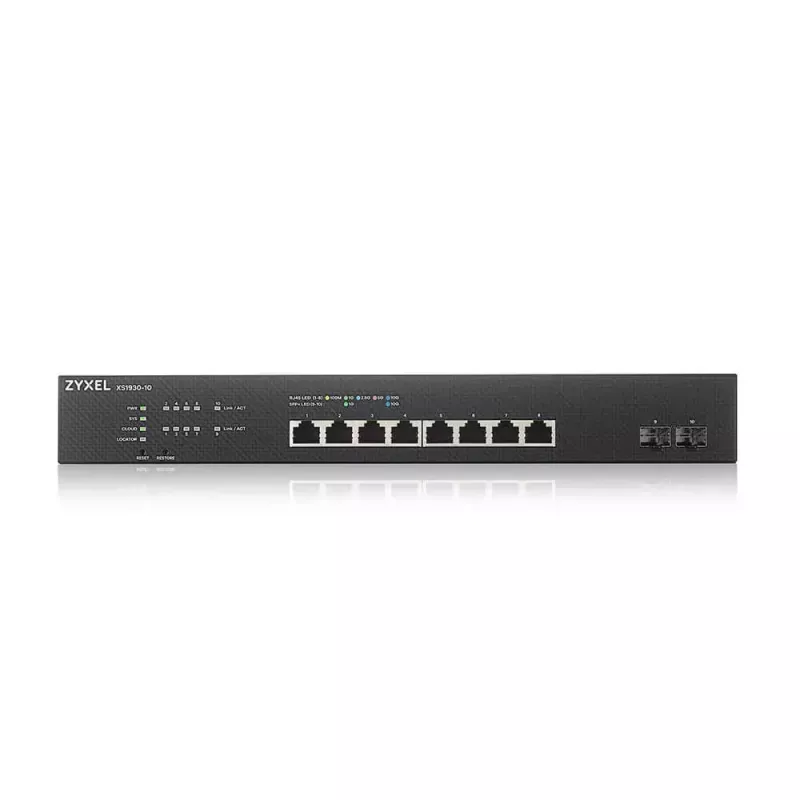 Zyxel XS1930-10-ZZ0101F tīkla slēdzis pārvaldīts L3 10G Ethernet (100/1000/10000) Melns
