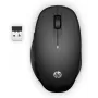 HP Dual Mode Black Mouse 300, labā roka, optiskā, RF bezvadu, 3600 DPI, melna