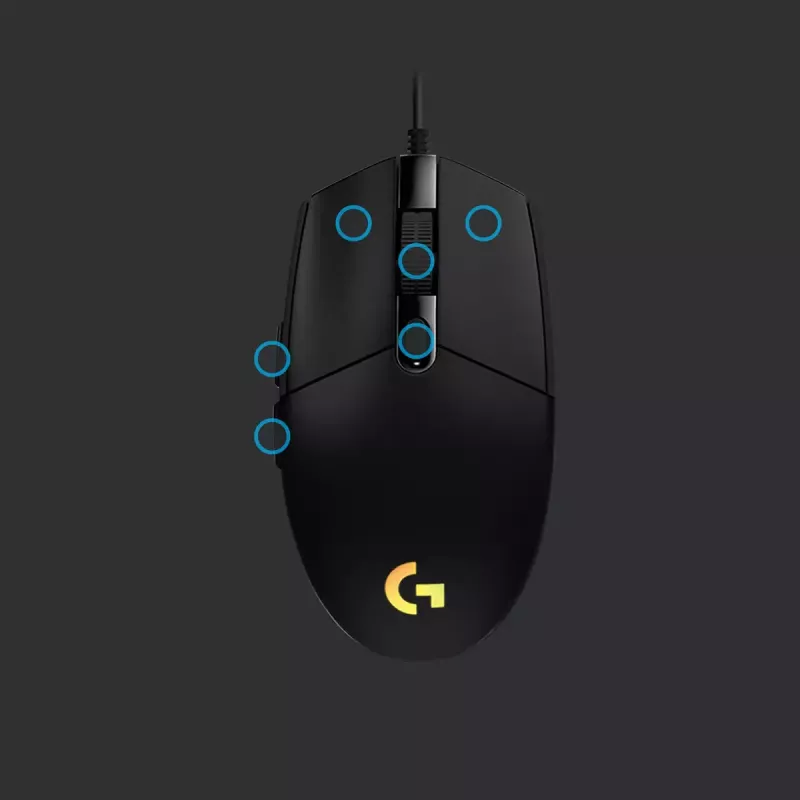 LOGITECH G203 Lightsync Gaming Mouse USB Melns