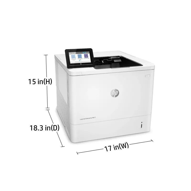 HP LaserJet Enterprise M611dn, lāzerprinteris, 1200 x 1200 DPI, A4, 61 lpp/min, dupleksā druka, tīkls