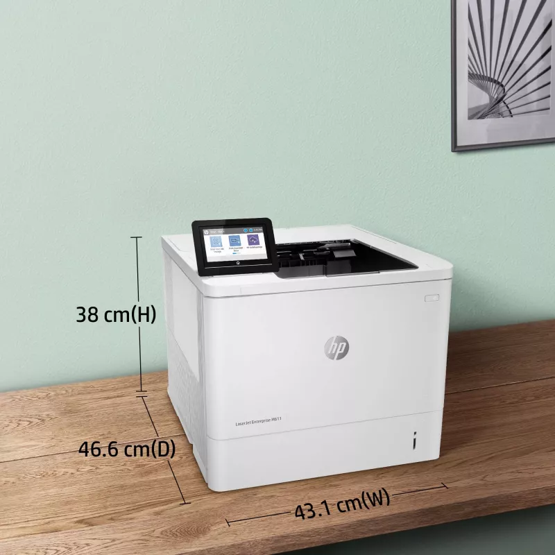 HP LaserJet Enterprise M611dn, lāzerprinteris, 1200 x 1200 DPI, A4, 61 lpp/min, dupleksā druka, tīkls