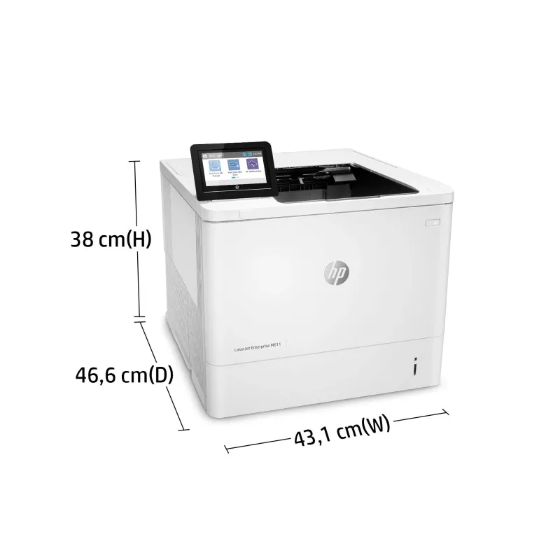 HP LaserJet Enterprise M611dn, lāzerprinteris, 1200 x 1200 DPI, A4, 61 lpp/min, dupleksā druka, tīkls