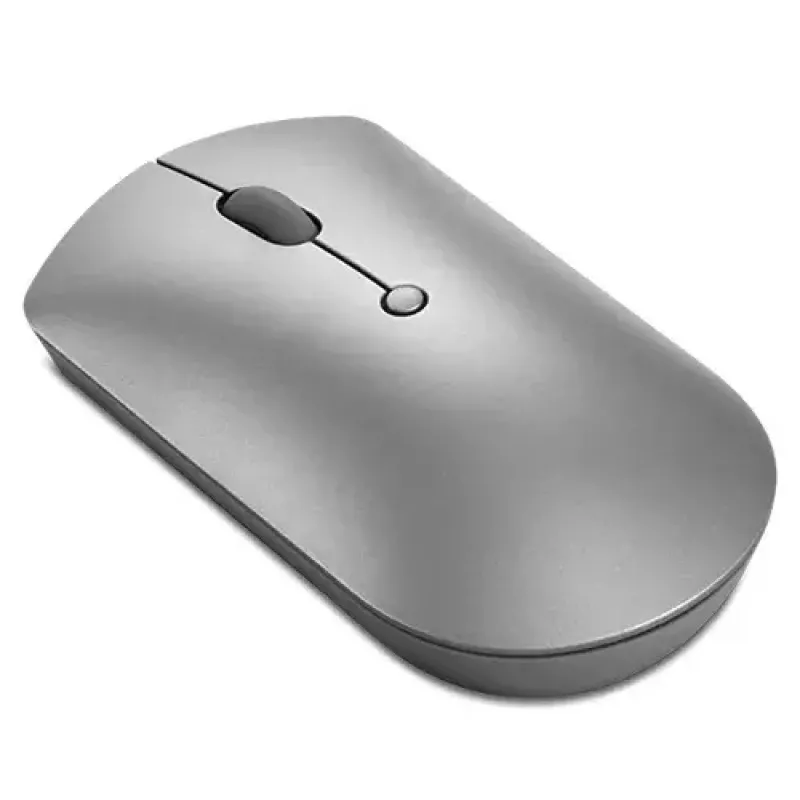 Optiskā Bluetooth pele Lenovo 600 — 2400 DPI, Bluetooth 5.0, divu ierīču savienojums, 3 pogas, rullītis, dzelzs pelēka