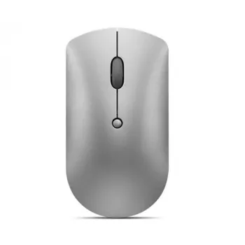 Optiskā Bluetooth pele Lenovo 600 — 2400 DPI, Bluetooth 5.0, divu ierīču savienojums, 3 pogas, rullītis, dzelzs pelēka