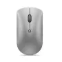 Optiskā Bluetooth pele Lenovo 600 — 2400 DPI, Bluetooth 5.0, divu ierīču savienojums, 3 pogas, rullītis, dzelzs pelēka