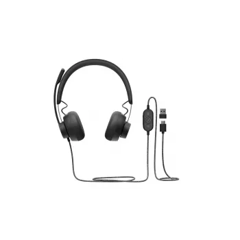 LOGITECH Zone Wired - USB-C / USB-A - Austiņas ar mikrofonu - UC Zone - Melna