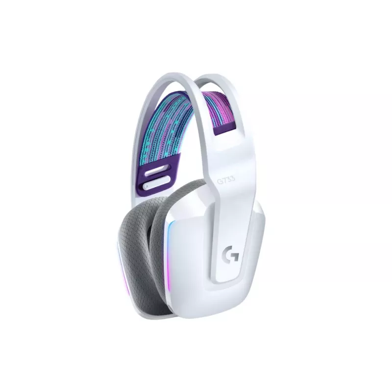 LOGITECH G733 Lightspeed bezvadu RGB spēļu austiņas baltā krāsā