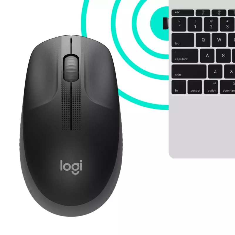 LOGITECH M190 Liela izmēra bezvadu pele Charcoal