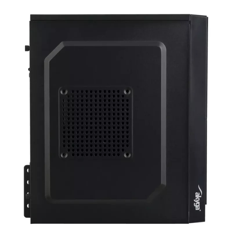 Akyga AK36BK Micro ATX datora korpuss, Micro ATX / Flex ATX / Mini ITX, USB 3.0 + USB 2.0, bez barošanas bloka, melns