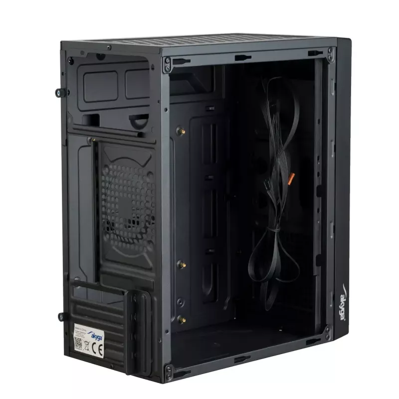 Akyga AK36BK Micro ATX datora korpuss, Micro ATX / Flex ATX / Mini ITX, USB 3.0 + USB 2.0, bez barošanas bloka, melns