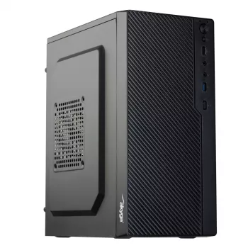 Akyga AK36BK Micro ATX datora korpuss, Micro ATX / Flex ATX / Mini ITX, USB 3.0 + USB 2.0, bez barošanas bloka, melns