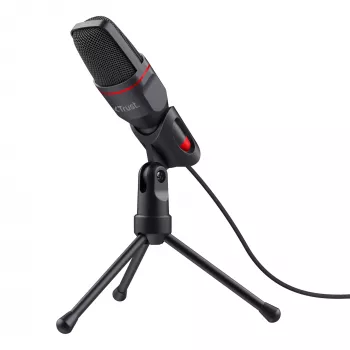 Trust GXT 212 Black, Red USB mikrofons ar statīvu