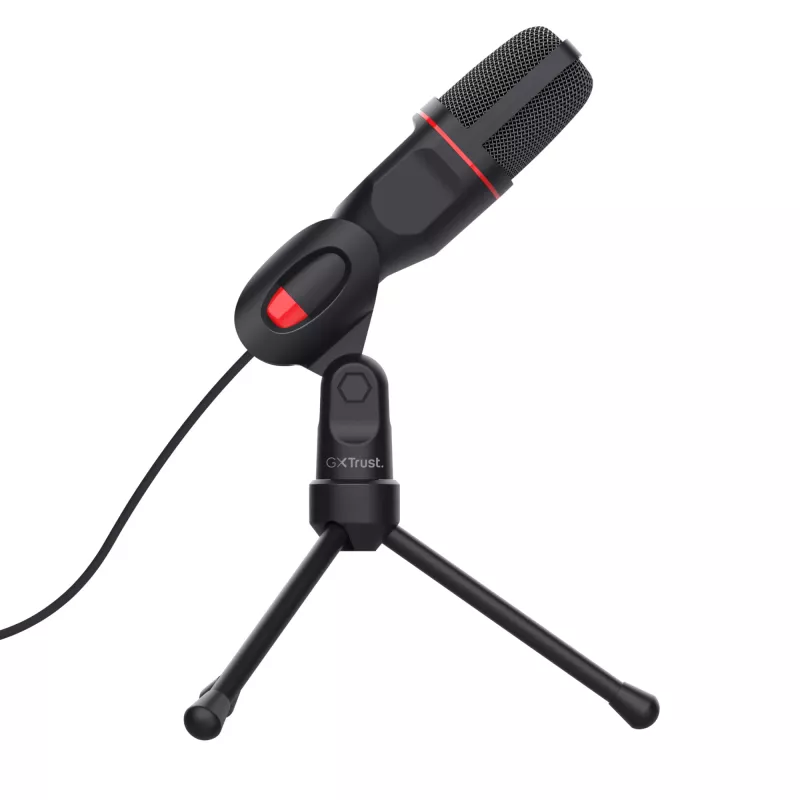 Trust GXT 212 Black, Red USB mikrofons ar statīvu