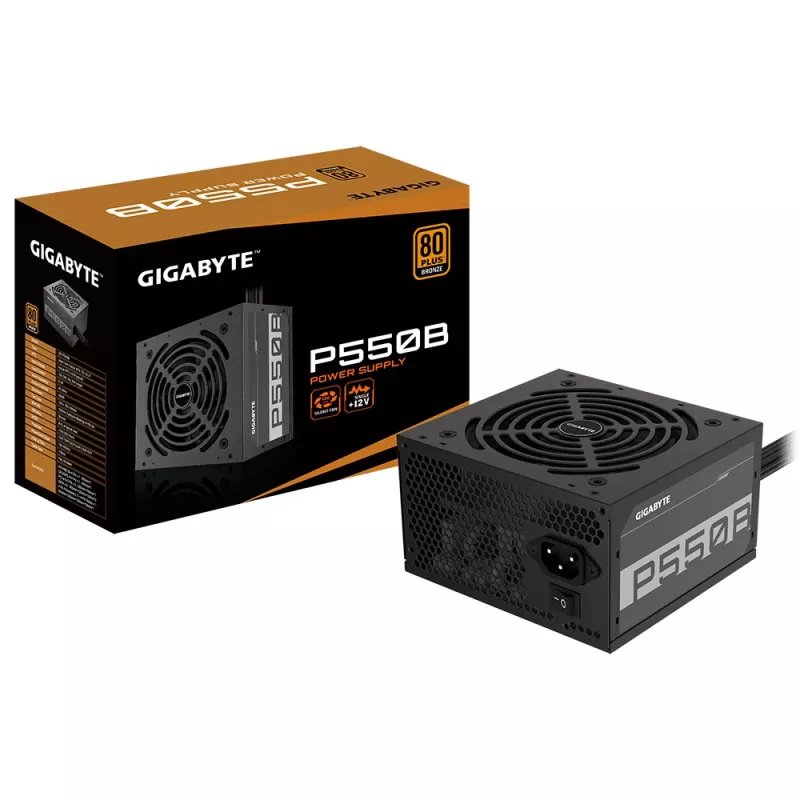 GIGABYTE P550B barošanas bloks 550 W 20+4 pin ATX ATX Melns