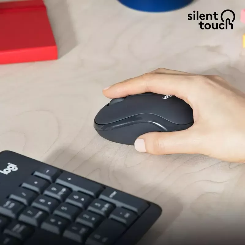 Logitech MK295 klusais bezvadu komplekts tastatūra pele RF bezvadu QWERTY US International Melns