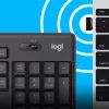 Logitech MK295 klusais bezvadu komplekts tastatūra pele RF bezvadu QWERTY US International Melns