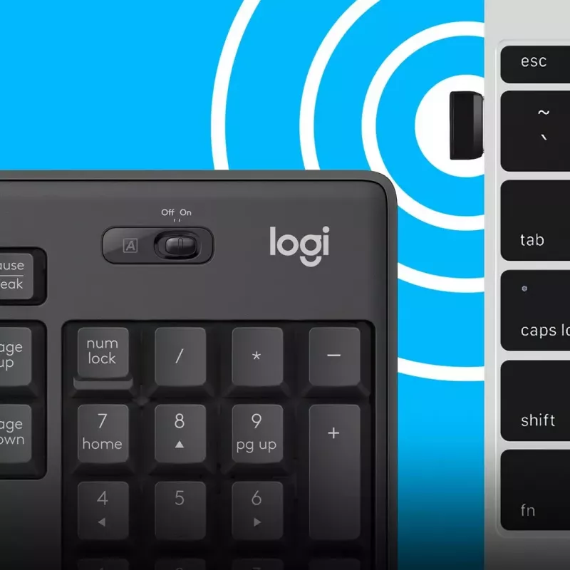 Logitech MK295 klusais bezvadu komplekts tastatūra pele RF bezvadu QWERTY US International Melns