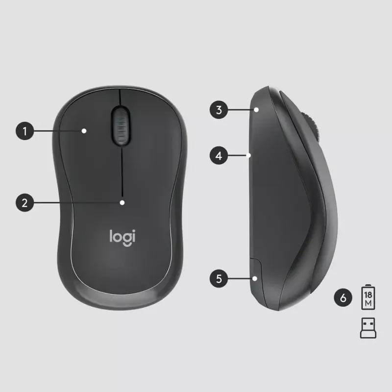 Logitech MK295 klusais bezvadu komplekts tastatūra pele RF bezvadu QWERTY US International Melns