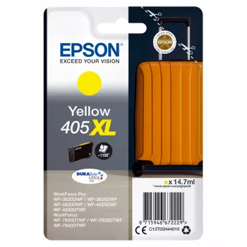 Epson 405XL DURABrite Ultra tintas kasetne 1 gab. Oriģināla augsta (XL) ietilpība Dzeltena