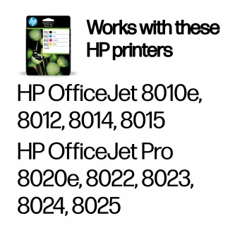HP 912 4-pack Melns/Cijan/Magenta/Dzeltens Oriģinālās tintes kasetnes