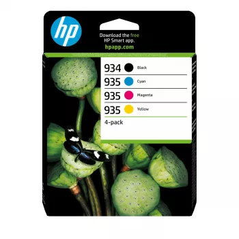 HP 934 Melns/935 Ciāns/Magenta/Dzeltens 4-paku oriģinālās tintes kasetnes