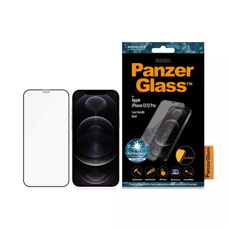 PanzerGlass ® Edge-to-Edge stikla aizsargs iPhone 12 | 12 Pro