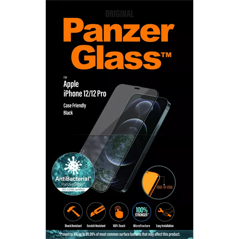 PanzerGlass ® Edge-to-Edge stikla aizsargs iPhone 12 | 12 Pro