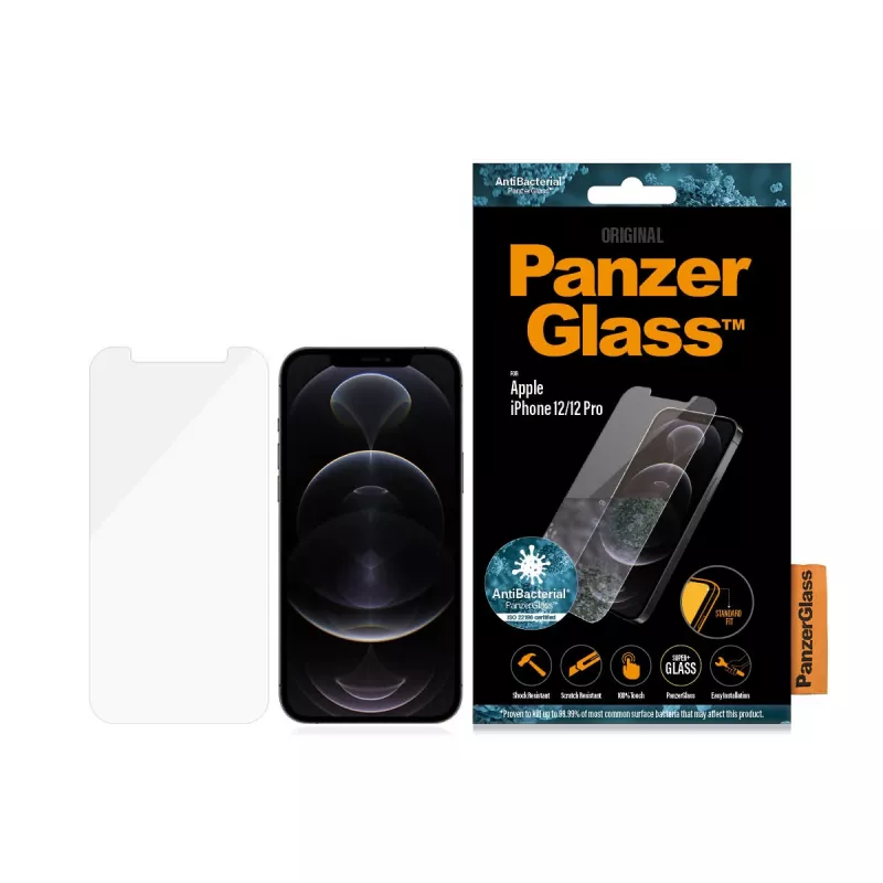 PanzerGlass ® Ekrāna aizsargs iPhone 12 | 12 Pro | Standarta piegulums