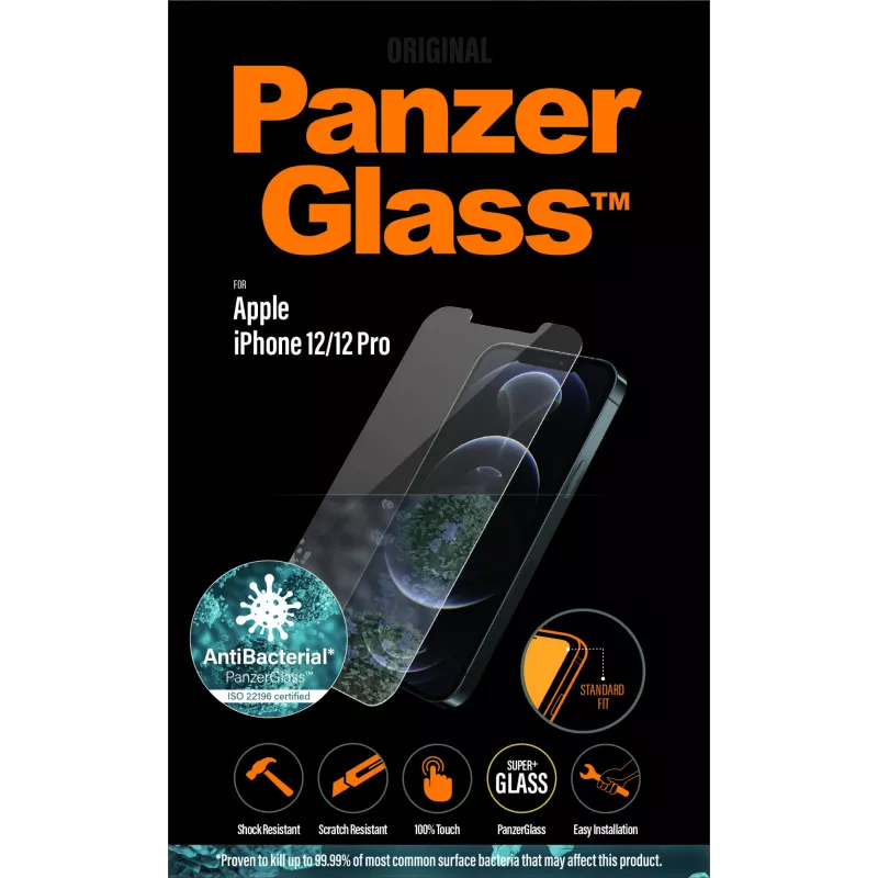 PanzerGlass ® Ekrāna aizsargs iPhone 12 | 12 Pro | Standarta piegulums