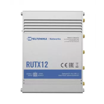 TELTONIKA RUTX12 4G LTE CAT6 divu joslu Wi-Fi industriālais maršrutētājs