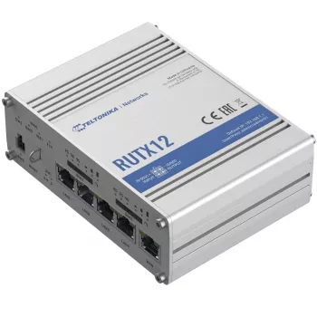 TELTONIKA RUTX12 4G LTE CAT6 divu joslu Wi-Fi industriālais maršrutētājs