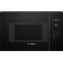Iebūvējamā solo mikroviļņu krāsns Bosch Serie 6 BFL524MB0 — 800 W, 20 L, grils, skārienvadība un rotācijas regulators, melna