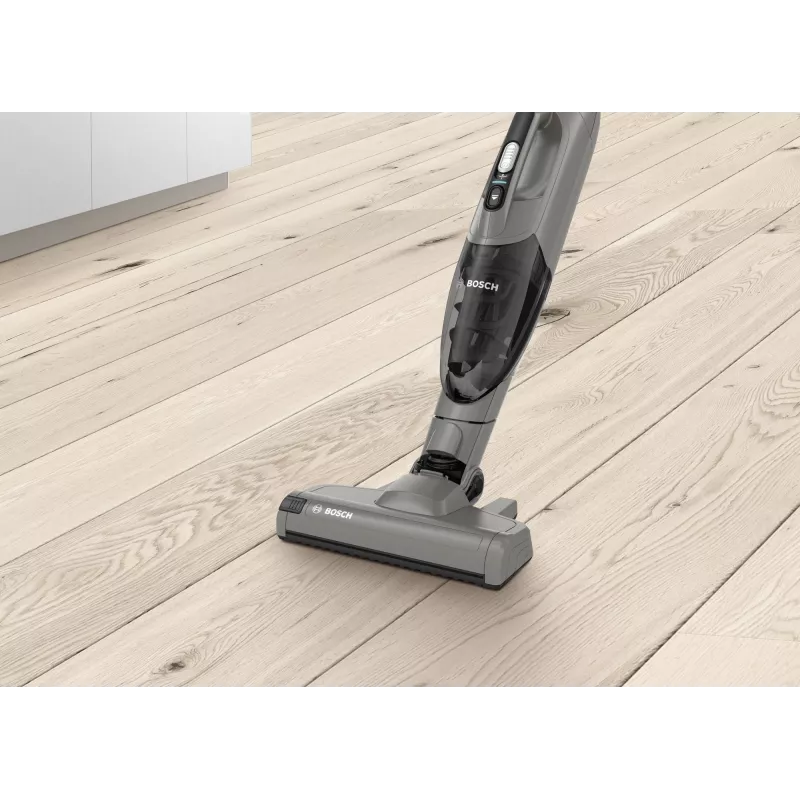 Bosch Serie 2 BBHF214G 2-in-1 putekļsūcējs/slotas kombains, bezmaiss, pelēks