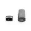 DIGITUS DA-70886 Kombinētais karšu lasītājs USB-C + USB 3.0, 1x SD, 1x MicroSD, 1x USB 3.0, pelēks