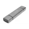 DIGITUS DA-70886 Kombinētais karšu lasītājs USB-C + USB 3.0, 1x SD, 1x MicroSD, 1x USB 3.0, pelēks