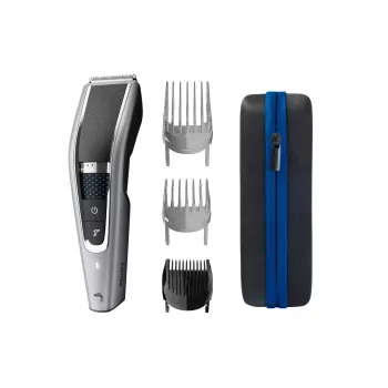 Matu griezējs Philips 5000 sērija HC5650/15 — bezvadu, Li-Ion akumulators, 90 min, 28 garuma soļi (0,5–28 mm), 41 mm nerūsējošā tērauda griezējs