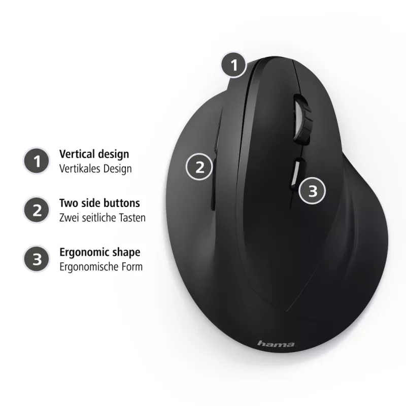 Hama EMC-500 optiskā pele labai rokai USB Type-A 1800 DPI