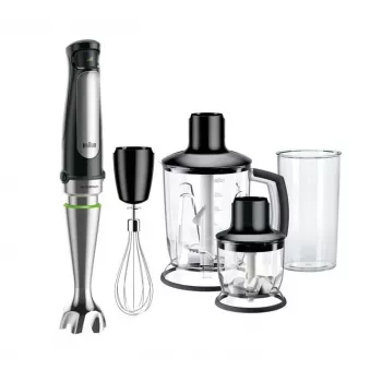 Braun MultiQuick 7 MQ 7045X 1.25 L rokas blenderis 1000 W Melns, Nerūsējošs tērauds