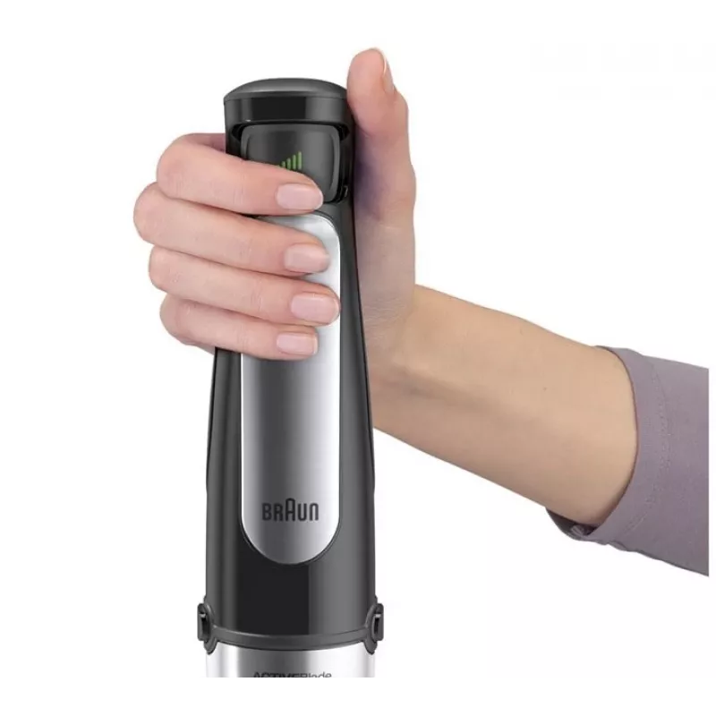 Braun MultiQuick 7 MQ 7045X 1.25 L rokas blenderis 1000 W Melns, Nerūsējošs tērauds
