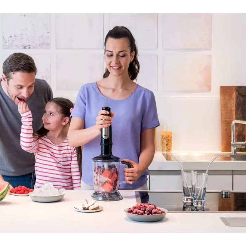 Braun MultiQuick 7 MQ 7045X 1.25 L rokas blenderis 1000 W Melns, Nerūsējošs tērauds
