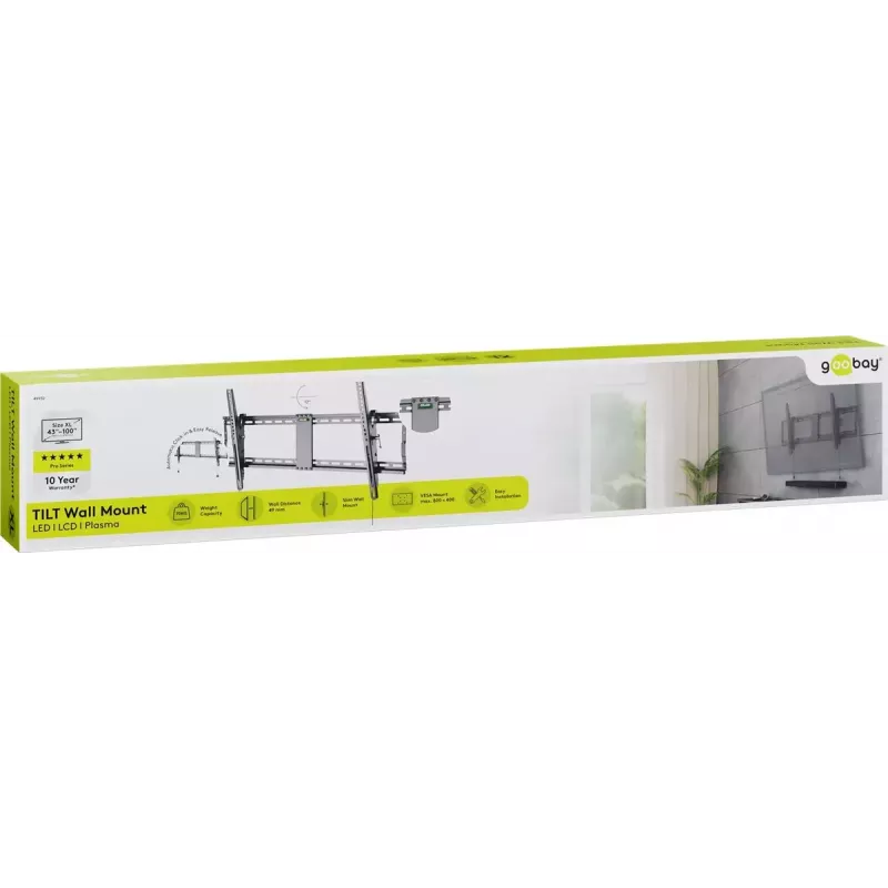 Wentronic Pro TILT (XL) 2,54 m (100 collas) Melns TV Kronšteins 70 kg