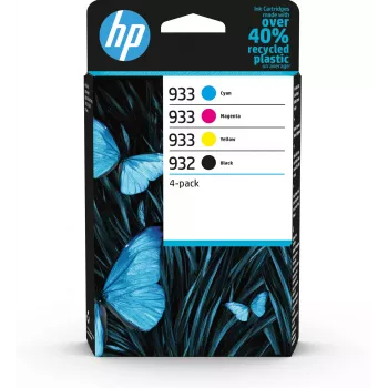 HP 932 Melna/933 Ciāna/Magenta/Dzeltena 4-paka Oriģinālās Tintes
