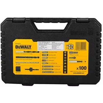 Urbju komplekts DeWalt DT71563-QZ — 100 gab. metālam, ieskaitot skrūvgriežu uzgaļus un glabāšanas kastīti
